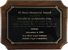 NORML - Al Horn Memorial Award - Gerald Goldstein