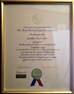 Texas Board of Legal Specialization - Criminal Law Certification