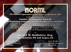 NORML - Lester Grinspoon Award