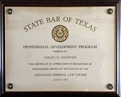 State Bar of Texas - Professional Development: Advanced Criminal Law