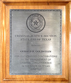 State Bar of Texas Criminal Justice Section - Honors
