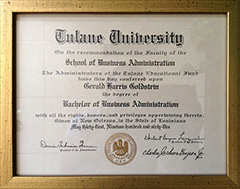 Tulane University - Bachelor's of Business Administration
