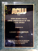 ACLU - John Henry Faulk Award - Gerald Goldstein