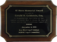 NORML - Al Horn Memorial Award - Gerald Goldstein