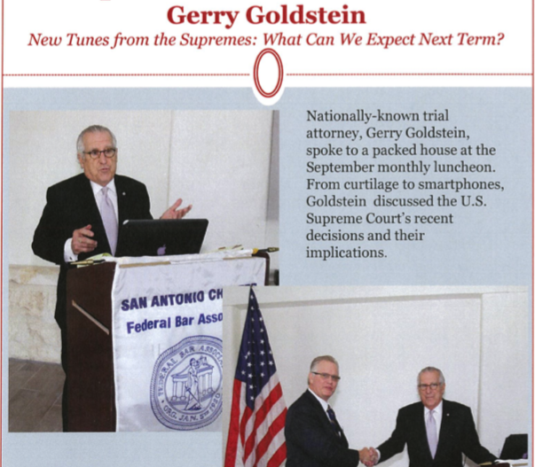 Gerry Goldstein Speaks at Federal Bar Association